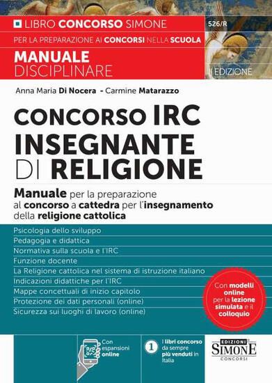 Immagine di CONCORSO IRC INSEGNANTE DI RELIGIONE – MANUALE PER LA PREPARAZIONE