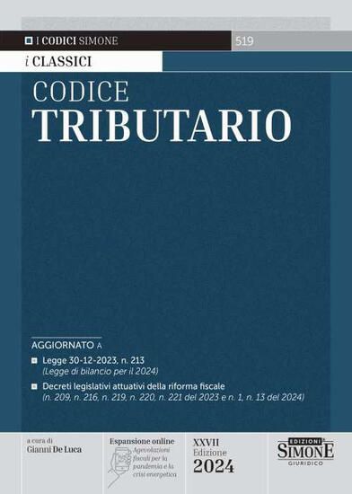 Immagine di CODICE TRIBUTARIO. CON ESPANSIONE ONLINE 2024