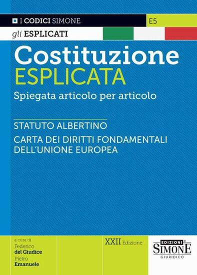 Immagine di COSTITUZIONE ESPLICATA. SPIEGATA ARTICOLO PER ARTICOLO