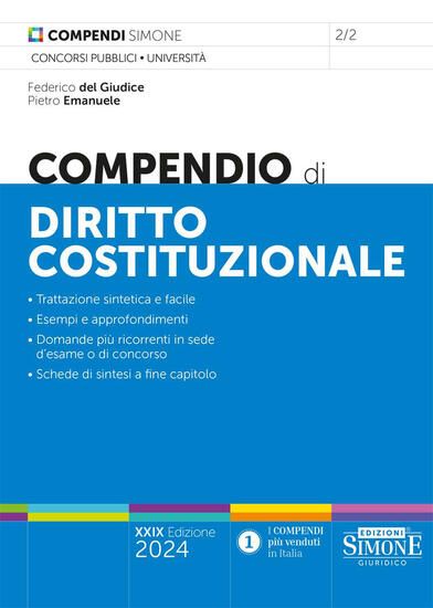 Immagine di COMPENDIO DI DIRITTO COSTITUZIONALE