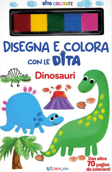 Immagine di DINOSAURI. DISEGNA E COLORA CON LE DITA. EDIZ. A SPIRALE