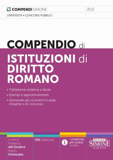 Immagine di COMPENDIO DI ISTITUZIONI DI DIRITTO ROMANO 2024