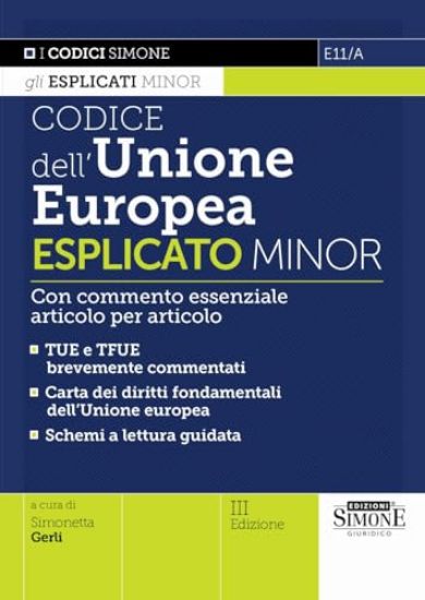 Immagine di CODICE DELL`UNIONE EUROPEA ESPLICATO MINOR 2024