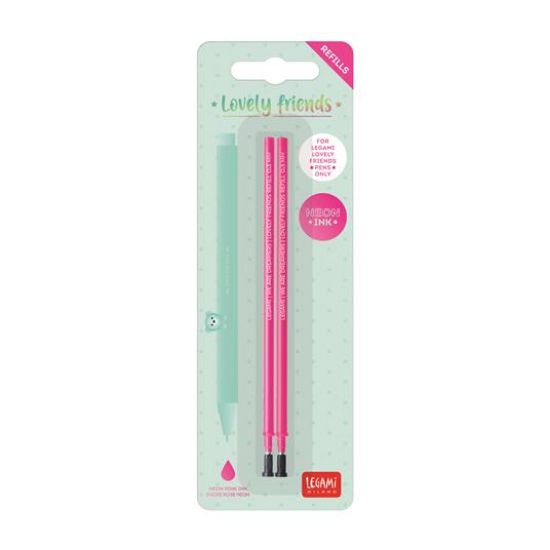 Immagine di 2 REFILL PER PENNA GEL LEGAMI FRIENDS - LOVELY FRIENDS REFILL SET - ROSA NEON