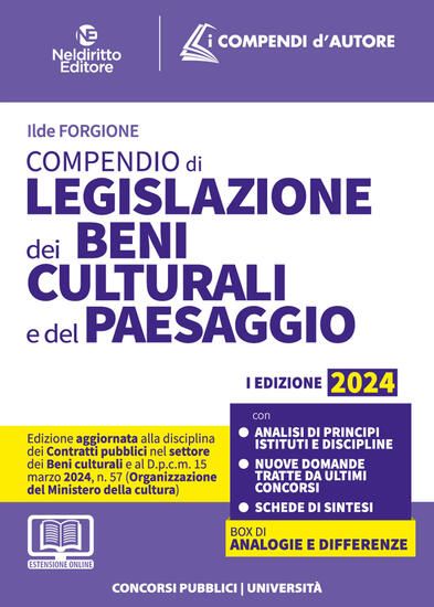 Immagine di COMPENDIO DI LEGISLAZIONE DEI BENI CULTURALI E DEL PAESAGGIO 2024