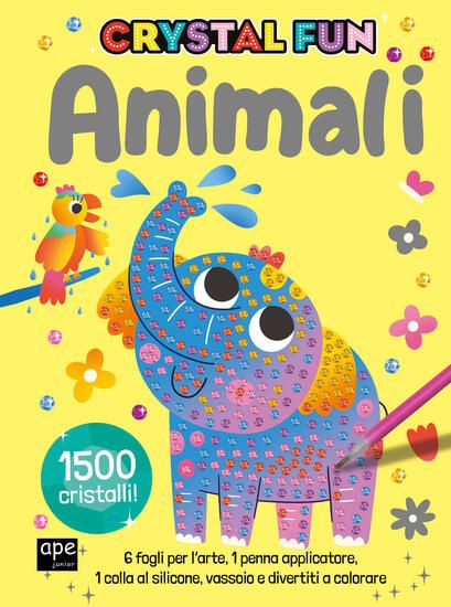 Immagine di ANIMALI. CRYSTAL FUN. EDIZ. A COLORI. CON PENNA APPLICATORE. CON SPATOLA