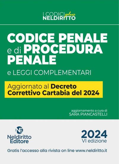 Immagine di CODICE PENALE E DI PROCEDURA PENALE E LEGGI COMPLEMENTARI. AGGIORNATO AL DECRETO CORRETTIVO CARTAB