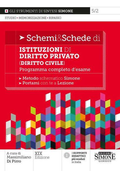 Immagine di SCHEMI & SCHEDE DI ISTITUZIONI DI DIRITTO PRIVATO (DIRITTO CIVILE) PROGRAMMA COMPLETO D`ESAME