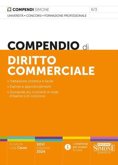 Immagine di COMPENDIO DI DIRITTO COMMERCIALE 2024