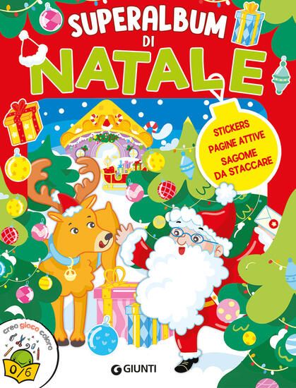 Immagine di SUPERALBUM DI NATALE. STICKERS, PAGINE ATTIVE, SAGOME DA STACCARE. EDIZ. A COLORI