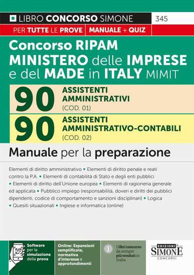 Immagine di CONCORSO RIPAM 338 POSTI. MINISTERO DELLE IMPRESE E DEL MADE IN ITALY MIMIT