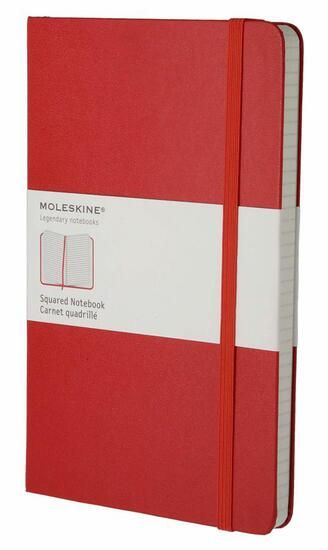 Immagine di TACCUINO ROSSO LARGE HARD COVER - QUADRETTI