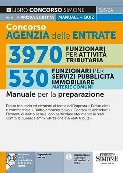 Immagine di CONCORSO AGENZIA DELLE ENTRATE. 3970 FUNZIONARI PER ATTIVITA` TRIBUTARIA. 530 FUNZIONARI PER SERVIZI