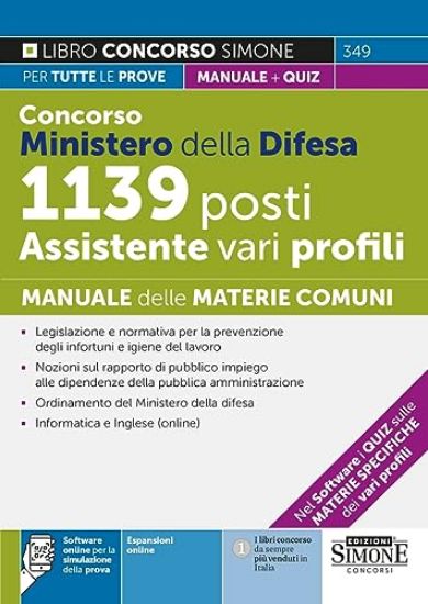 Immagine di CONCORSO MINISTERO DELLA DIFESA 1139 POSTI ASSISTENTI VARI PROFILI