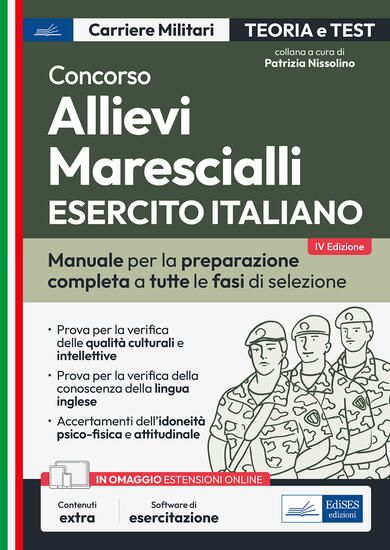 Immagine di CONCORSO ALLIEVI MARESCIALLI ESERCITO ITALIANO - TEORIA E TEST - PREPARAZIONE COMPLETA