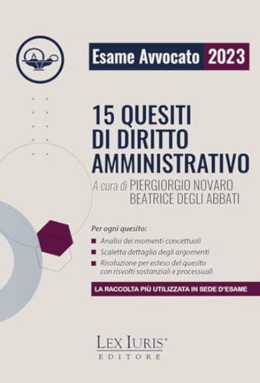 Immagine di 15 QUESITI DI DIRITTO AMMINISTRATIVO 2023