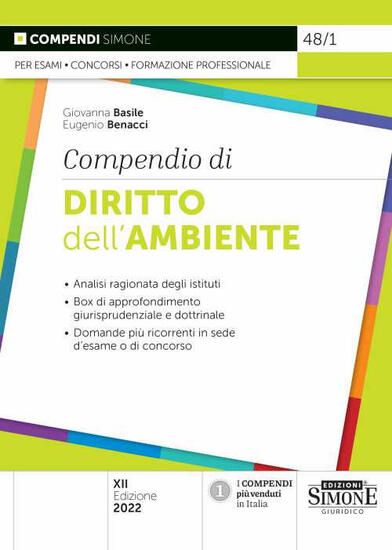 Immagine di COMPENDIO DI DIRITTO DELL`AMBIENTE 2022