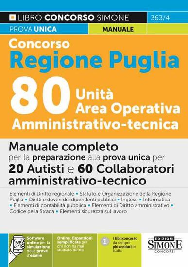 Immagine di CONCORSO REGIONE PUGLIA 80 UNITA` AREA OPERATIVA AMMINISTRATIVO-TECNICA - AMIU