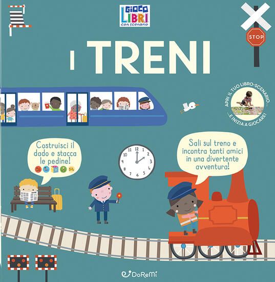 Immagine di TRENI. GIOCOLOBRI CON SCENARIO. EDIZ. ILLUSTRATA. CON SCENARIO (I)