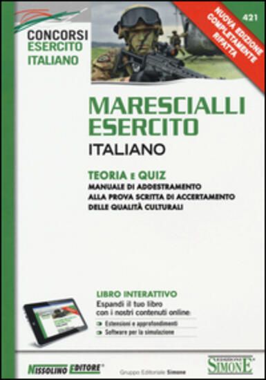 Immagine di MARESCIALLI ESERCITO ITALIANO - TEORIA E QUIZ