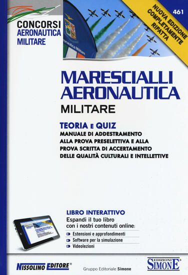 Immagine di CONCORSI MARESCIALLI AERONAUTICA MILITARE 2015 - TEORIA E QUIZ