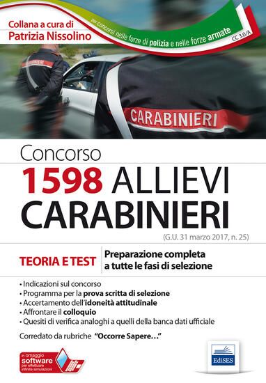 Immagine di CONCORSO 1598 ALLIEVI CARABINIERI. TEORIA E TEST