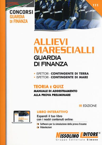 Immagine di CONCORSO ALLIEVI MARESCIALLI GUARDIA DI FINANZA. TEORIA E QUIZ