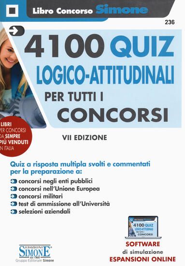 Immagine di 4100 QUIZ LOGICO ATTITUDINALI PER TUTTI I CONCORSI