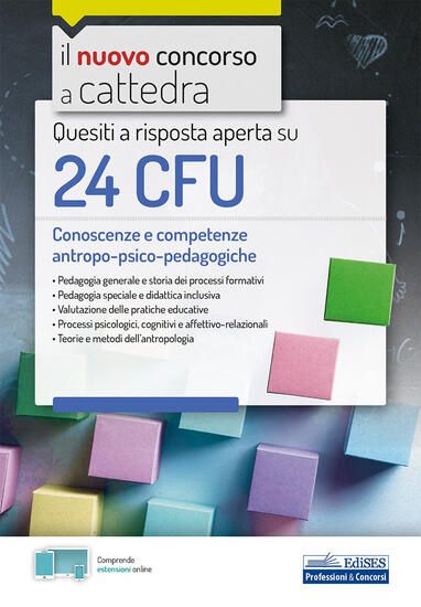 Immagine di QUESITI A RISPOSTA APERTA SU 24 CFU. CON CONTENUTO DIGITALE PER ACCESSO ON LINE