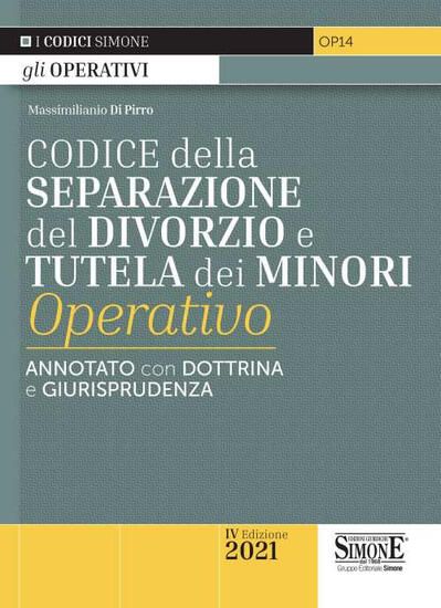 Immagine di CODICE DELLA SEPARAZIONE DEL DIVORZIO E DELLA TUTELA DEI MINORI OPERATIVO 2021