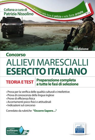 Immagine di CONCORSO ALLIEVI MARESCIALLI ESERCITO ITALIANO. TEORIA E TEST PER LA PREPARAZIONE COMPLETA