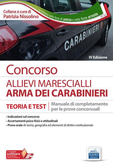 Immagine di CONCORSO ALLIEVI MARESCIALLI ARMA DEI CARABINIERI. TEORIA E TEST.