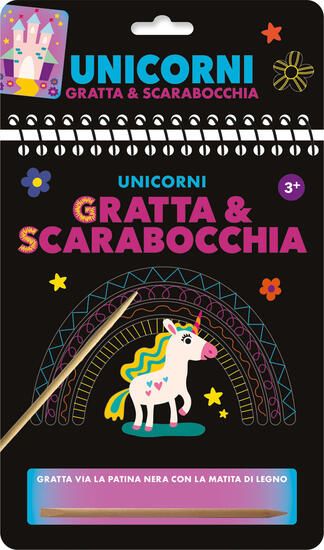 Immagine di UNICORNI. GRATTA E SCARABOCCHIA. EDIZ. A COLORI. EDIZ. A SPIRALE. CON MATITA DI LEGNO