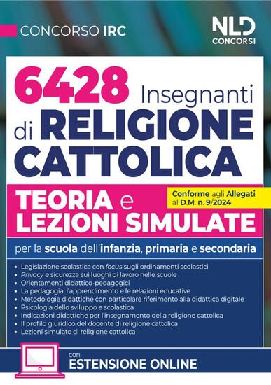 Immagine di CONCORSO 6428 INSEGNANTI RELIGIONE CATTOLICA TEORIA E LEZIONI SIMULATE PER LA SCUOLA DELL`INFAN