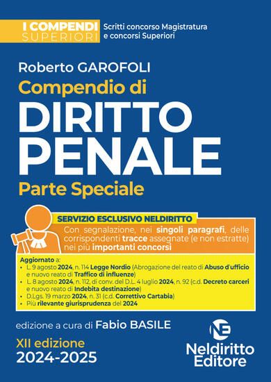 Immagine di COMPENDIO DI DIRITTO PENALE. PARTE SPECIALE 2024-2025