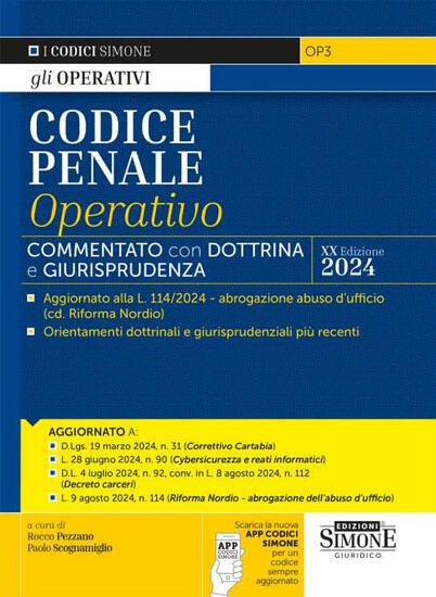 Immagine di CODICE PENALE OPERATIVO 2024