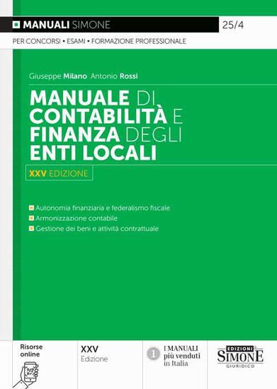 Immagine di MANUALE DI CONTABILITA` E FINANZA DEGLI ENTI LOCALI 2024