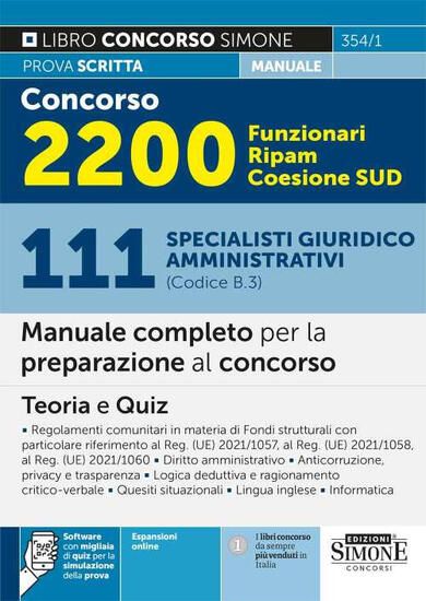 Immagine di CONCORSO 2200 FUNZIONARI RIPAM COESIONE SUD. 111 SPECIALISTI GIURIDICO AMMINISTRATIVI (CODICE B.3).