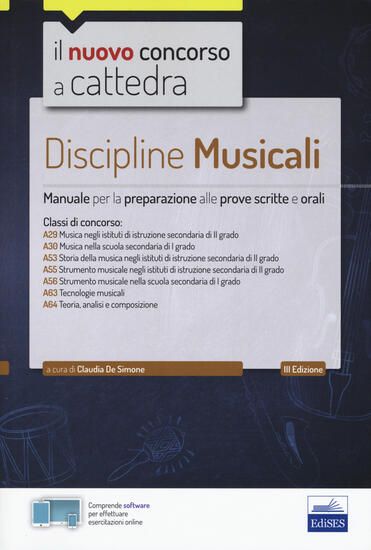 Immagine di DISCIPLINE MUSICALI NELLA SCUOLA SECONDARIA. MANUALE PER LA PREPARAZIONE ALLE PROVE SCRITTE E ORALI