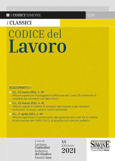 Immagine di CODICE DEL LAVORO 2021