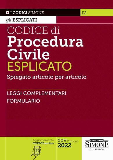 Immagine di CODICE DI PROCEDURA CIVILE ESPLICATO 2022