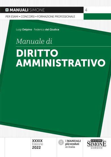 Immagine di MANUALE DI DIRITTO AMMINISTRATIVO 2022