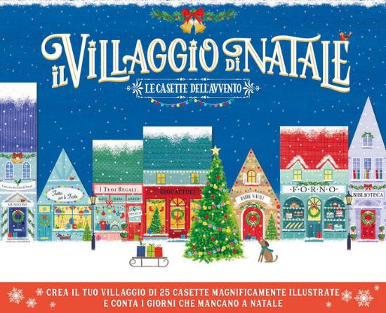 Immagine di VILLAGGIO DI NATALE. LE CASETTE DELL`AVVENTO. EDIZ. A COLORI. CON COLLA. CON 25 EDIFICI DA COSTR...