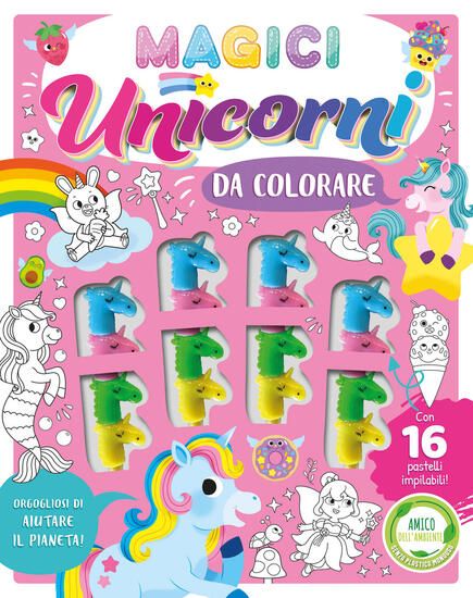 Immagine di MAGICI UNICORNI DA COLORARE. EDIZ. ILLUSTRATA. CON 16 PASTELLI