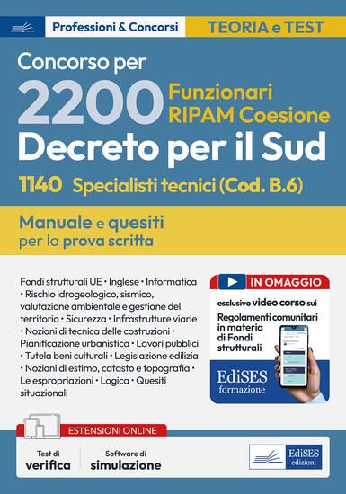 Immagine di CONCORSO 2200 COESIONE SUD. 1140 SPECIALISTI TECNICI PER REGIONI, CITTA` METROPOLITANE E ENTI LO...