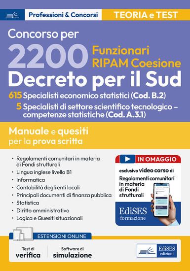 Immagine di CONCORSO RIPAM. 615 SPECIALISTI ECONOMICO STATISTICI E 5 SPECIALISTI DI SETTORE SCIENTIFICO TECN...