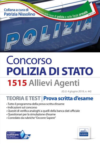 Immagine di CONCORSO POLIZIA DI STATO 1515 ALLIEVI AGENTI. TEORIA E TEST