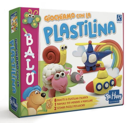 Immagine di BALU` GIOCHIAMO CON LA PLASTILINA. BALU` PICCOLO ARTISTA. CON 8 PANETTI DA 500 GR DI PLASTILINA.