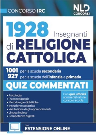 Immagine di CONCORSO 1928 INSEGNANTI DI RELIGIONE CATTOLICA. QUIZ COMMENTATI