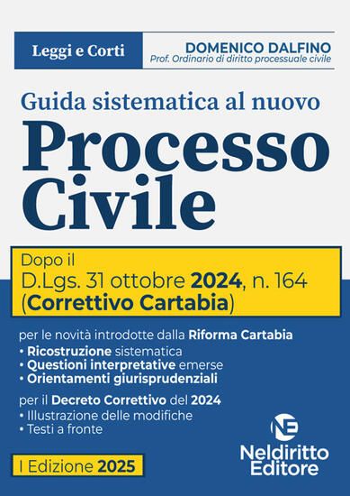 Immagine di GUIDA SISTEMATICA AL NUOVO PROCESSO CIVILE AGGIORNATO AL DECRETO CORRETTIVO CARTABIA D.LGS.